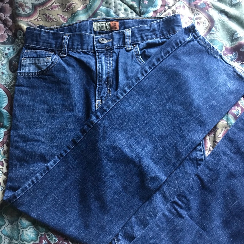 Old navy blue jeans